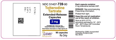 51407-739-90ol (Tolterodine Tartrate ER Capsules)